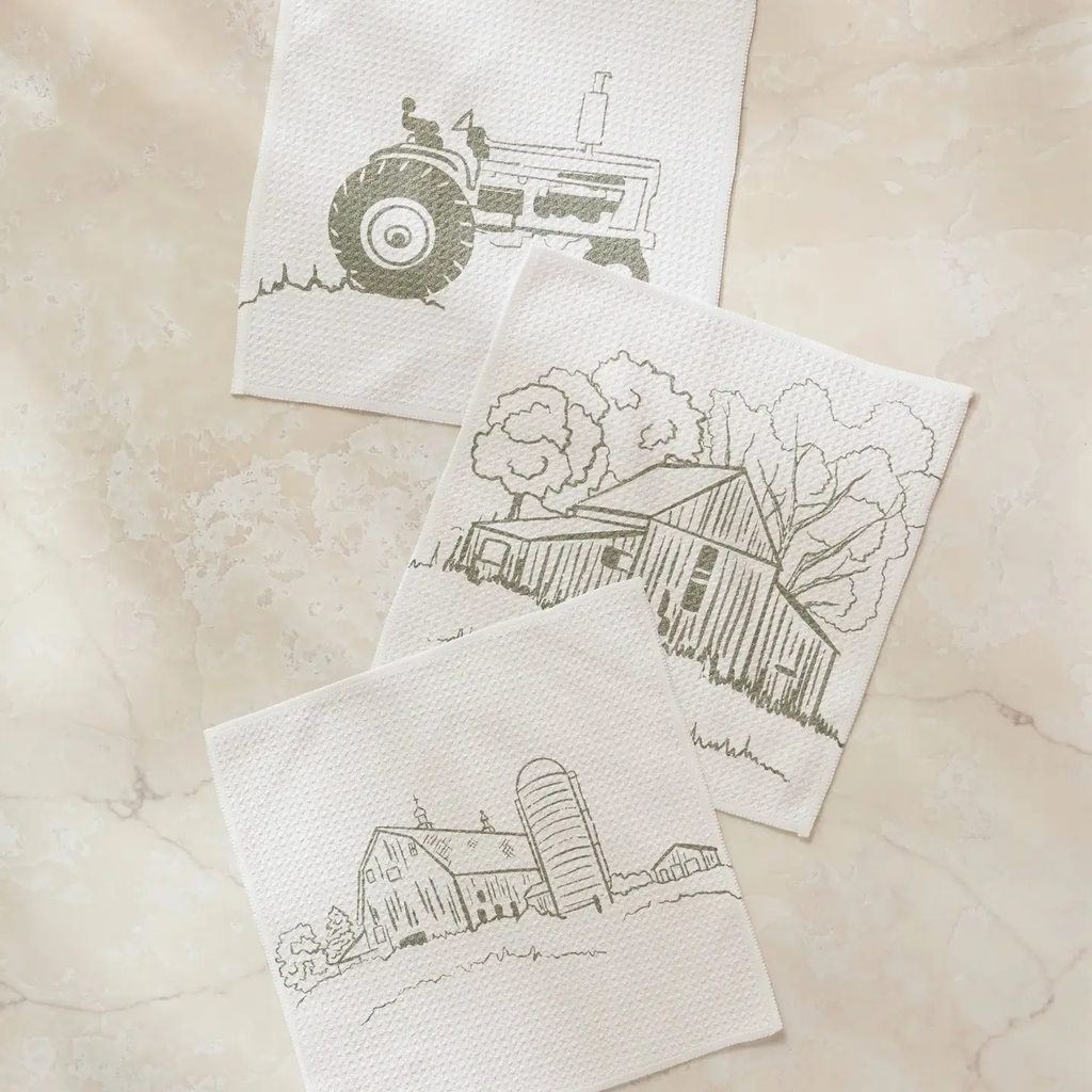 Old Farm Dishcloth Set