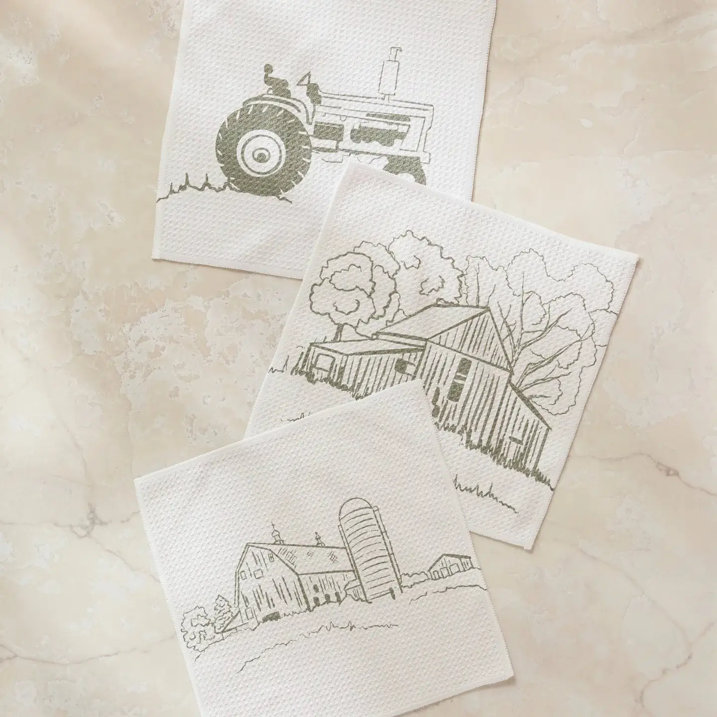 Old Farm Dishcloth Set