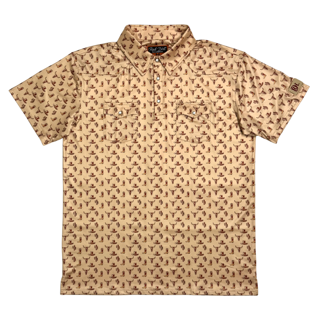 Cowboy Casual Men’s Short Sleeve Polo – Wild West