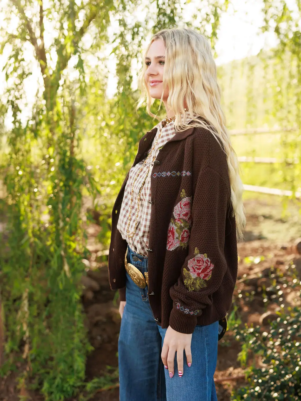 Nana's Rose Garden Sweater