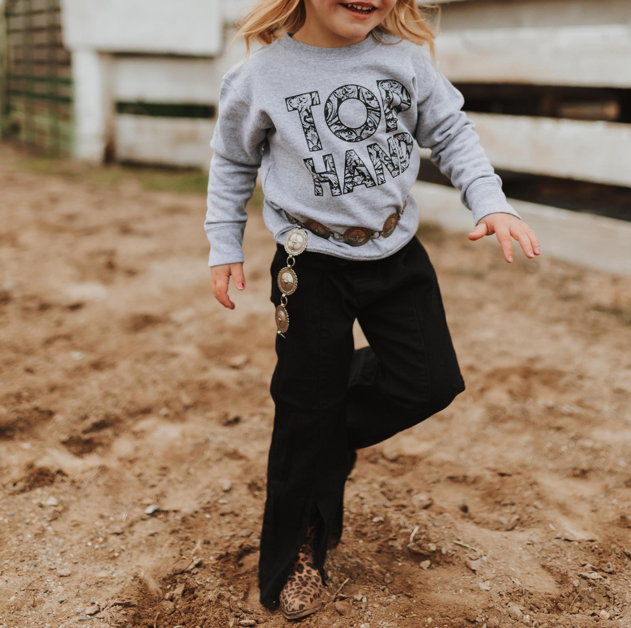 OPEN FRONT BLACK BELL BOTTOM JEANS