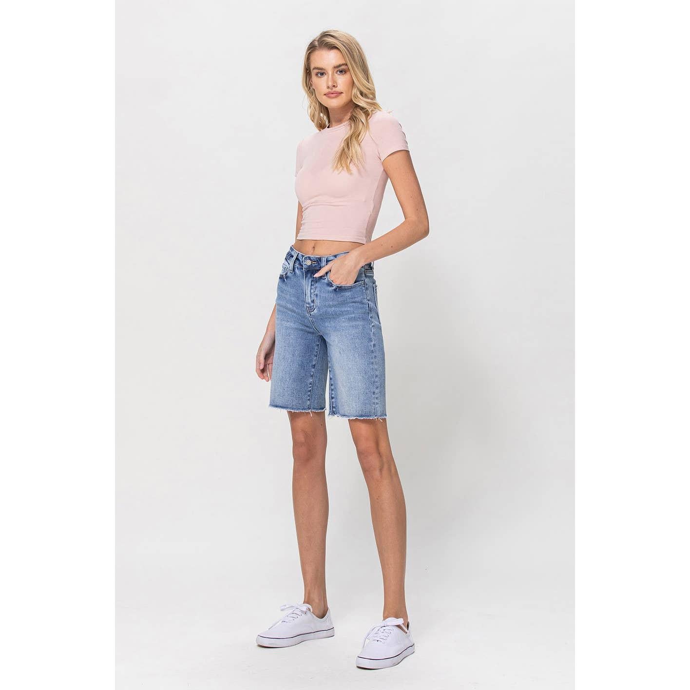 HIGH RISE BERMUDA SHORTS | VALERIE