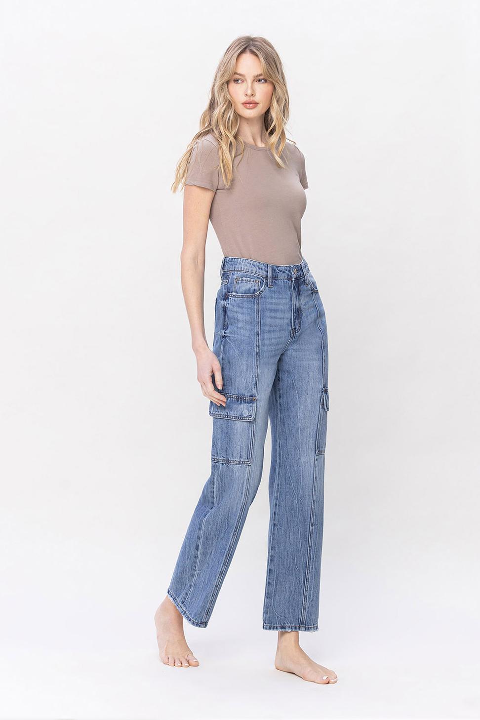 HIGH RISE DAD CARGO PANT - CHARM