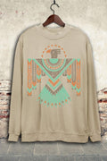 AZTEC ROAM LONG SLEEVE SWEATSHIRT - MINERAL OATMEAL