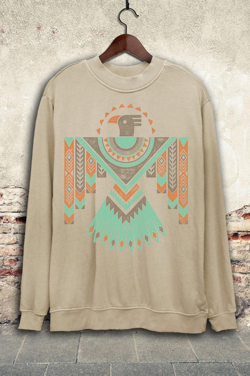 AZTEC ROAM LONG SLEEVE SWEATSHIRT - MINERAL OATMEAL