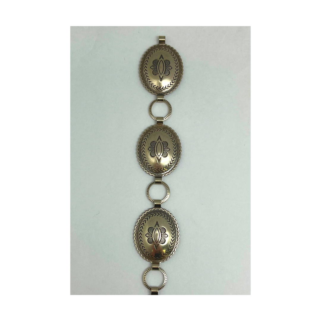 NICKEL CONCHO BELT 675-004