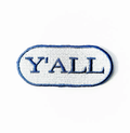 Blue Y'all Embroidered patch