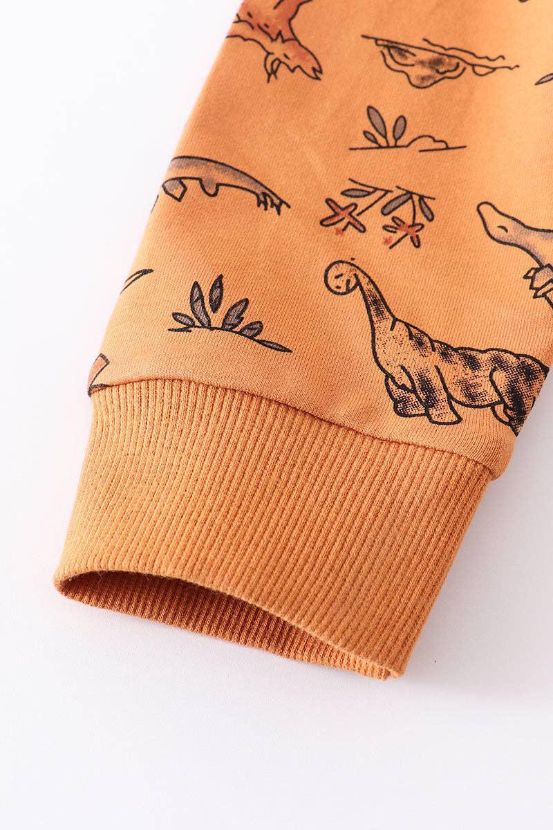 DINOSAUR PRINT SET - ORANGE