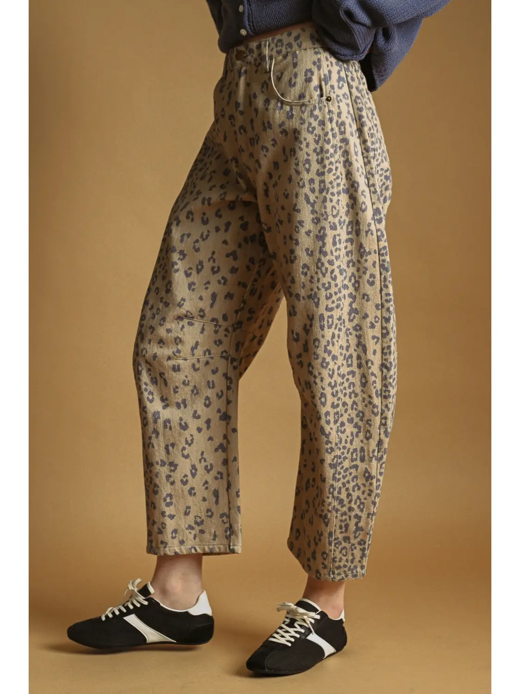 Cheetah Print Barrel Pants
