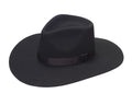 LADIES PINCH FRONT BLACK HAT