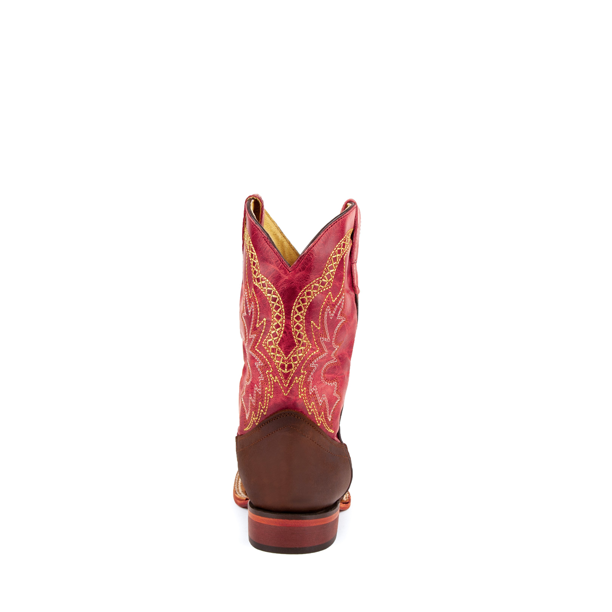 Kids Cowhide Brown/Red S-Toe
