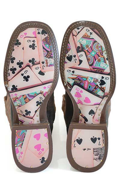 WOMENS FOOTWEAR WIDE SQ TOE W/ AN OBVIOUS SOLE FOUR OF A KIND, PICK A CARD SOLE 14-021-0007-1500 BR US