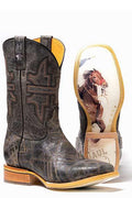 MENS FOOTWEAR   WIDE SQ TOE W/ OBVIOUS INSOLE AND SOLE  LATIDUDES,  TEAM RODEO SOLE  14-020-0077-0453