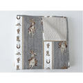 Marshall Western Cowboy Stripe Neutral Baby Blanket