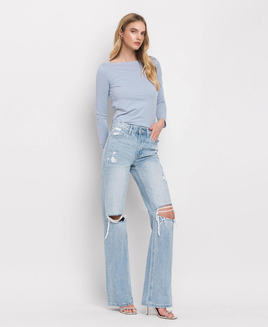 90's Vintage Super High Rise Flare Jeans | Sunny Plains