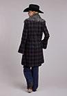 WOMENS OUTERWEAR   STETSON NOVELTY SOLID 3234 WOOL PLAID BELL SLV LONG JACKET - 11-098-0539-6100