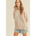 SMILE PATTERNED SWEATER TOP BEIGE