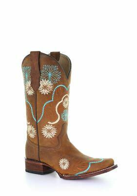 LD STRAW FLORAL EMBROIDERY SQ. TOE L5513