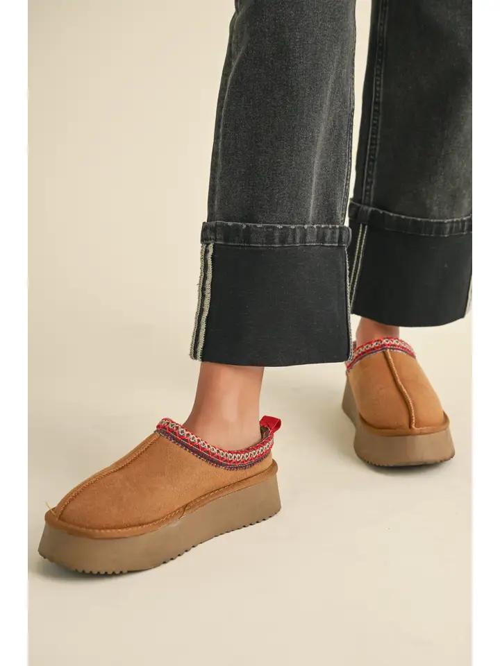 Cuffed Bottom Black Denim Pants