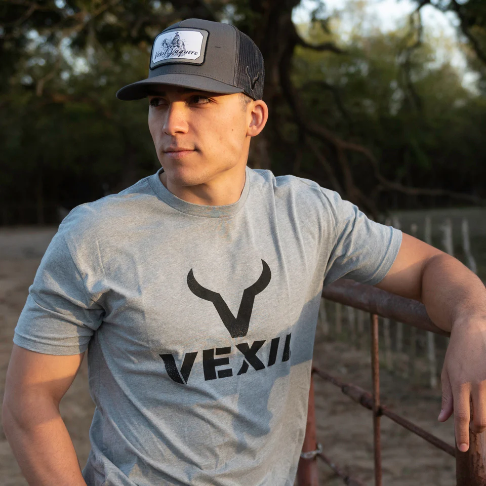 Vexil Brand - Distressed Logo - Heather Grey
