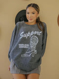 Support Your Cowgirls Corded Sweatshirt