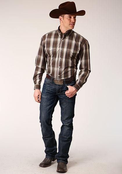 MENS L/S SHIRT   AMARILLO Y/DYED PLAIDS  1227 PINEWOOD PLAID