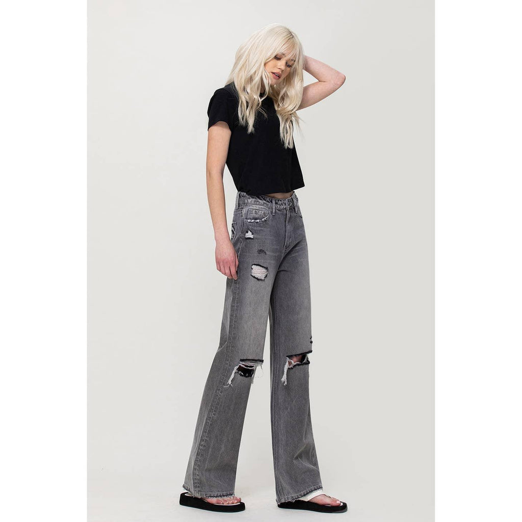 90'S VINTAGE FLARE JEANS | GRANITE