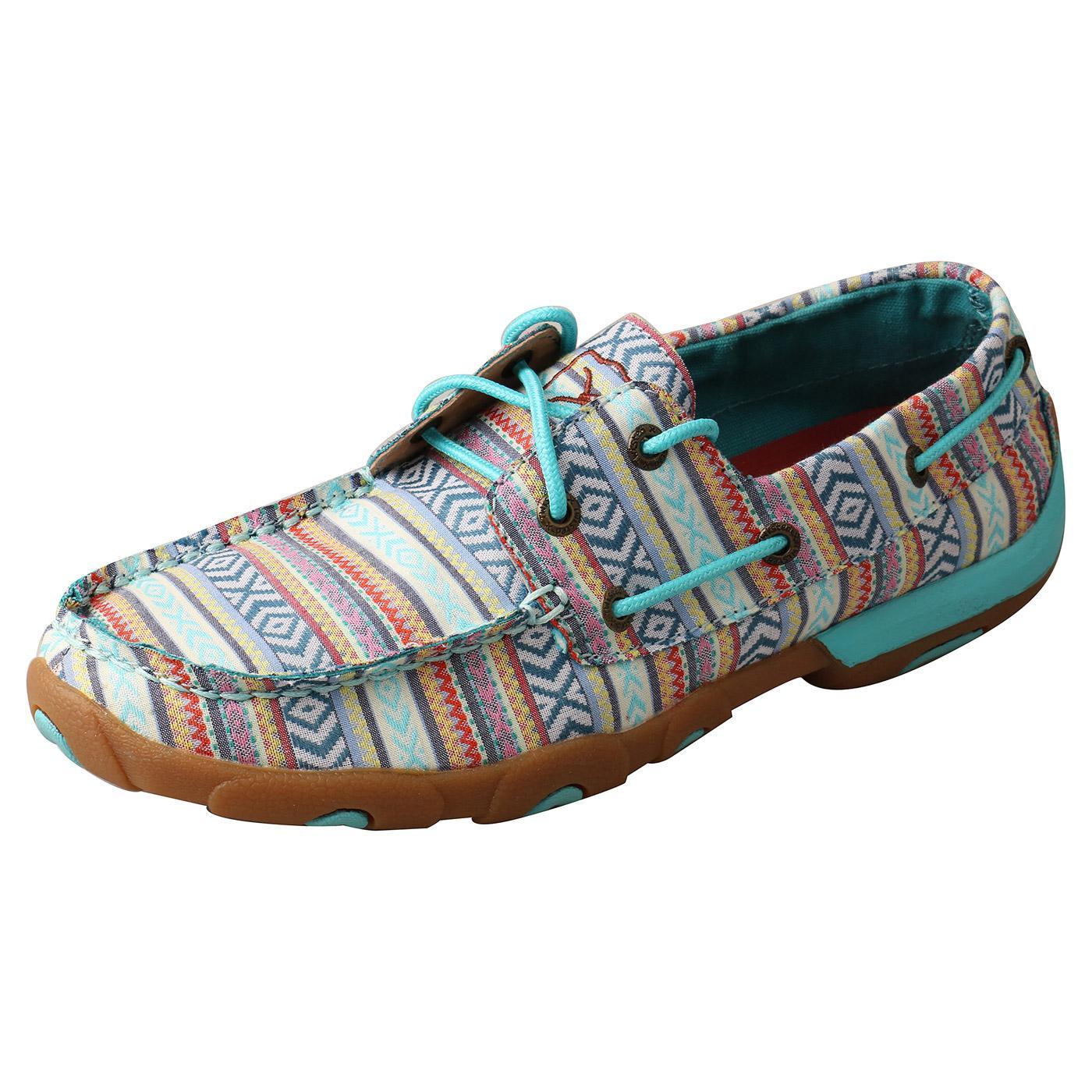 Boat Shoe Driving Moc - Turquoise & Multi WDM0124