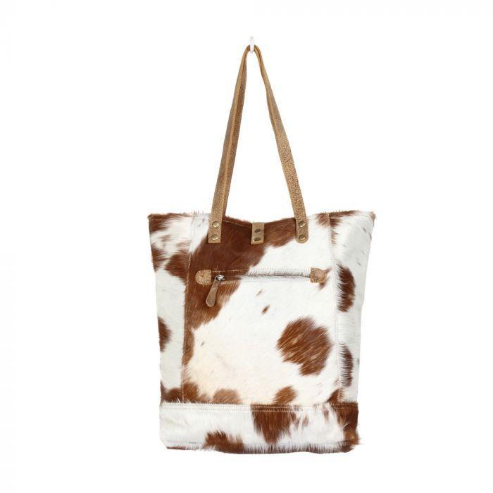Myra Chestnut Hairon tote Bag - S-1285