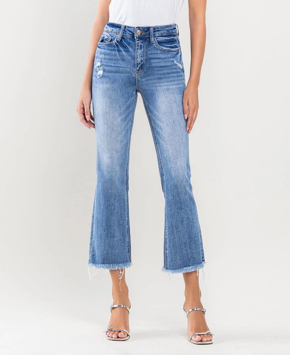 High Rise Kick Flare Jeans - Amber