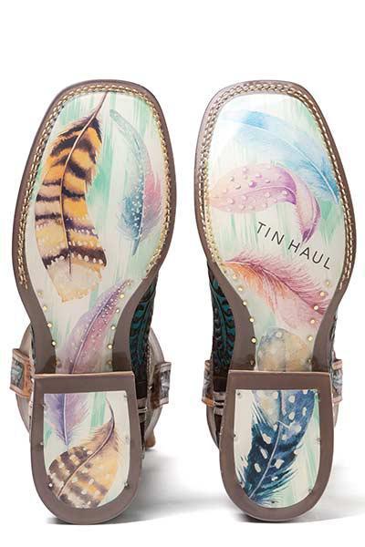 LONE FLOWER / BOHO FEATHER SOLE 14-021-0007-1455