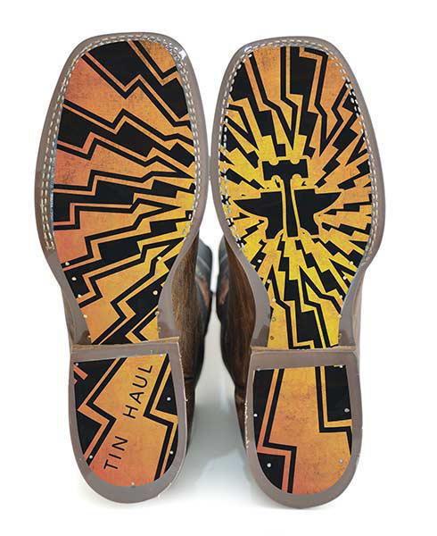MENS FOOTWEAR   WIDE SQ TOE W/ OBVIOUS INSOLE AND SOLE  BOLT,  LIGHTNING BOLT SOLE  14-020-0077-0463