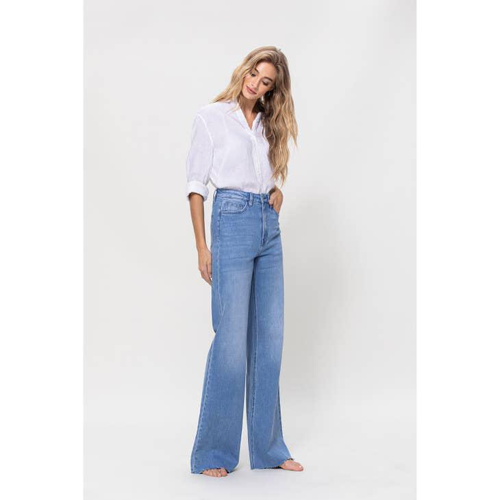 SUPER HIGH RISE WIDE LEG JEAN - WORK SONG