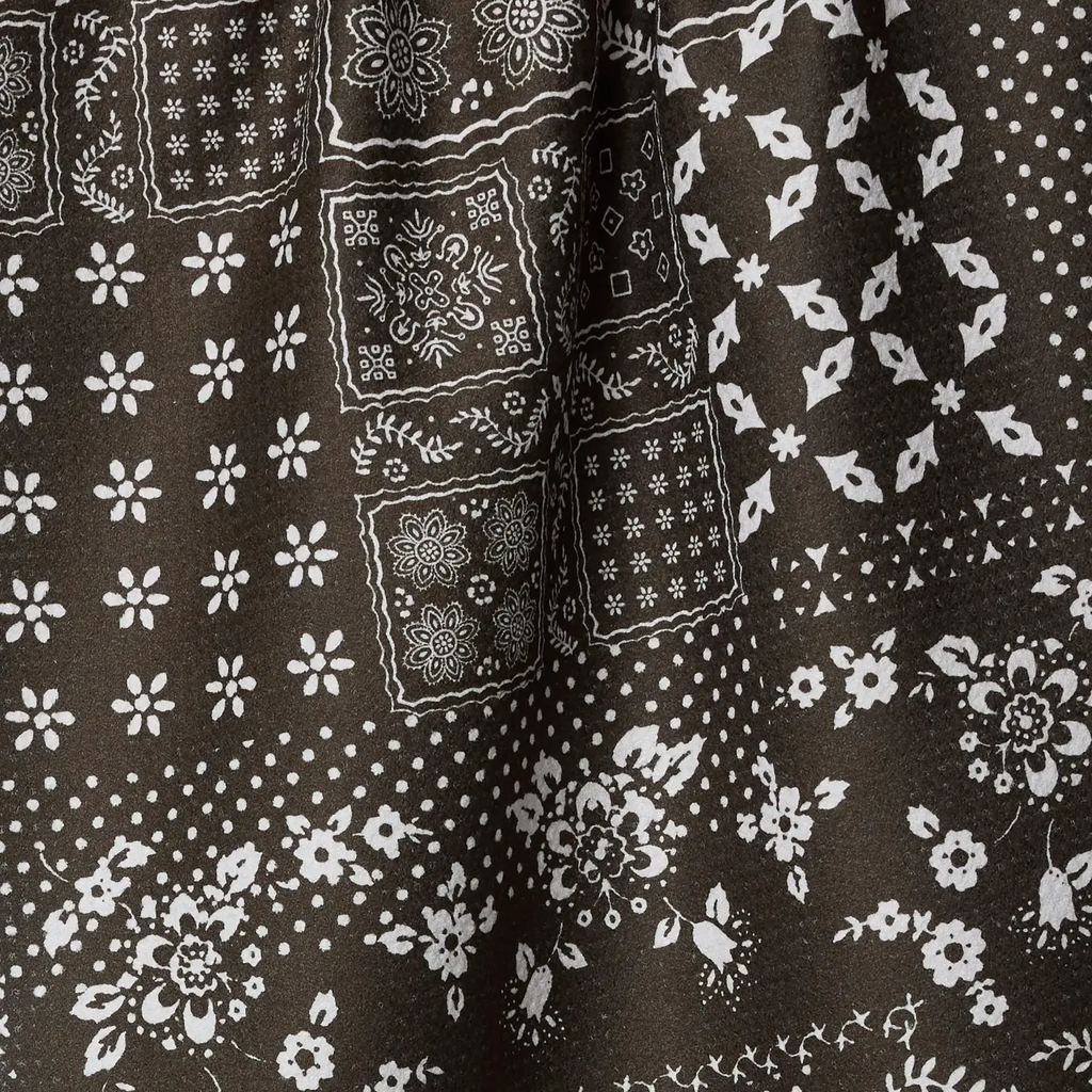 Blossoming Bandanna Brown Tea Towel