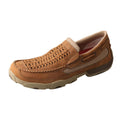 MENS SLIP ON DRIVING MOCCASINS - DISTRESSED SADDLE MDMS013