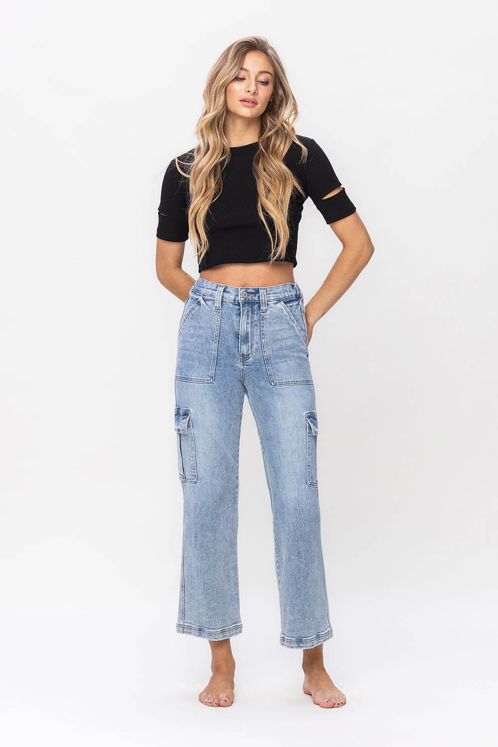 HIGH RISE DAD CARGO PANT - CREATIVE