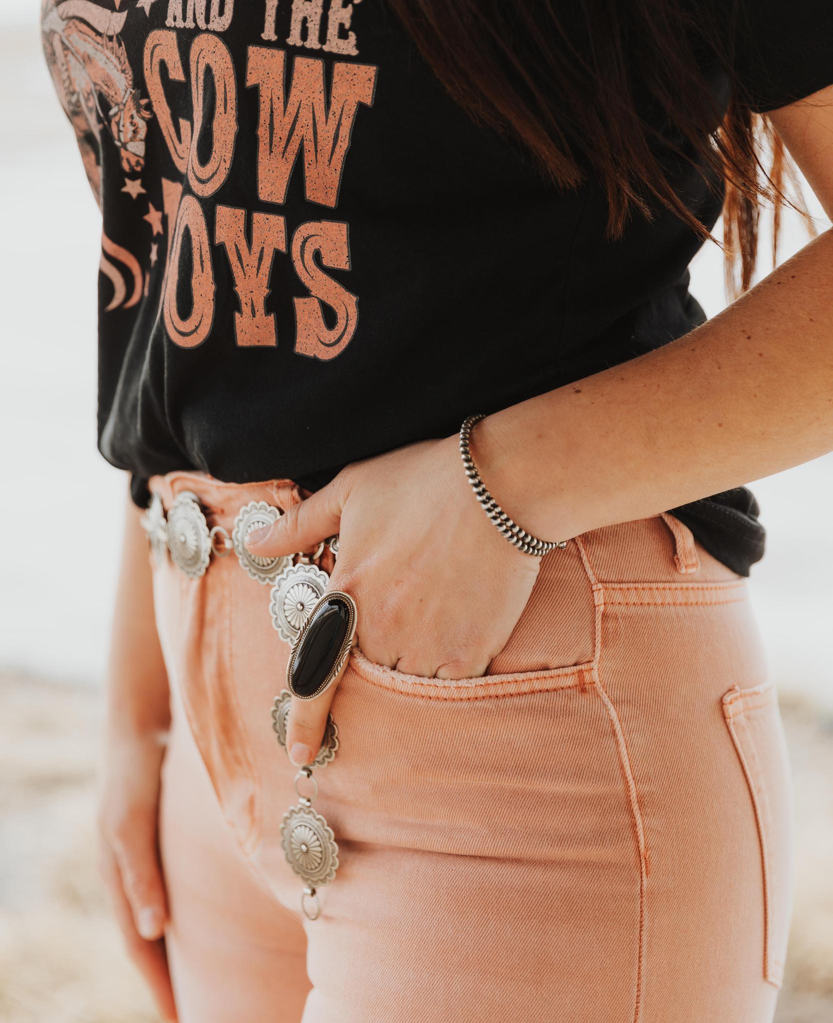 90'S VINTAGE CROP FLARE - BRANDIED MELON