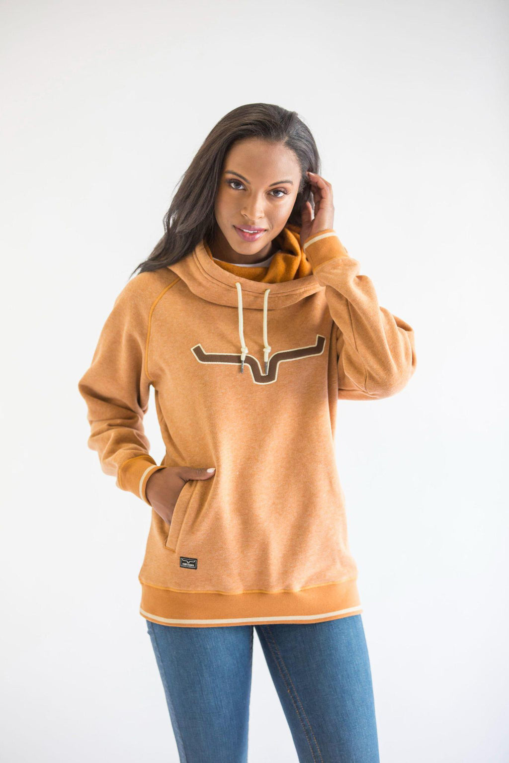 KIMES WOMEN'S TWO SCOOPS FLEECE - RUSTY HEATHER