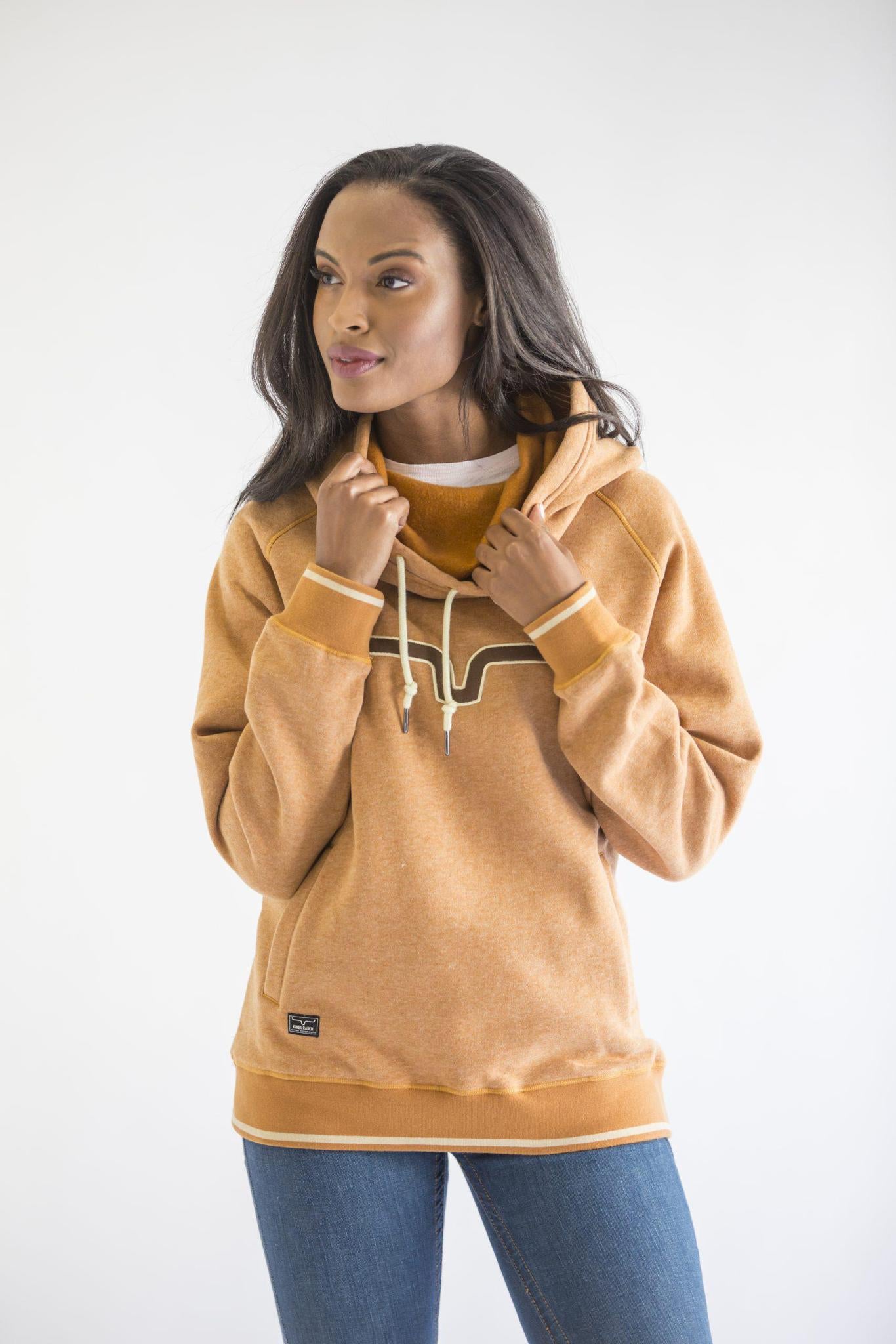 KIMES WOMEN'S TWO SCOOPS FLEECE - RUSTY HEATHER