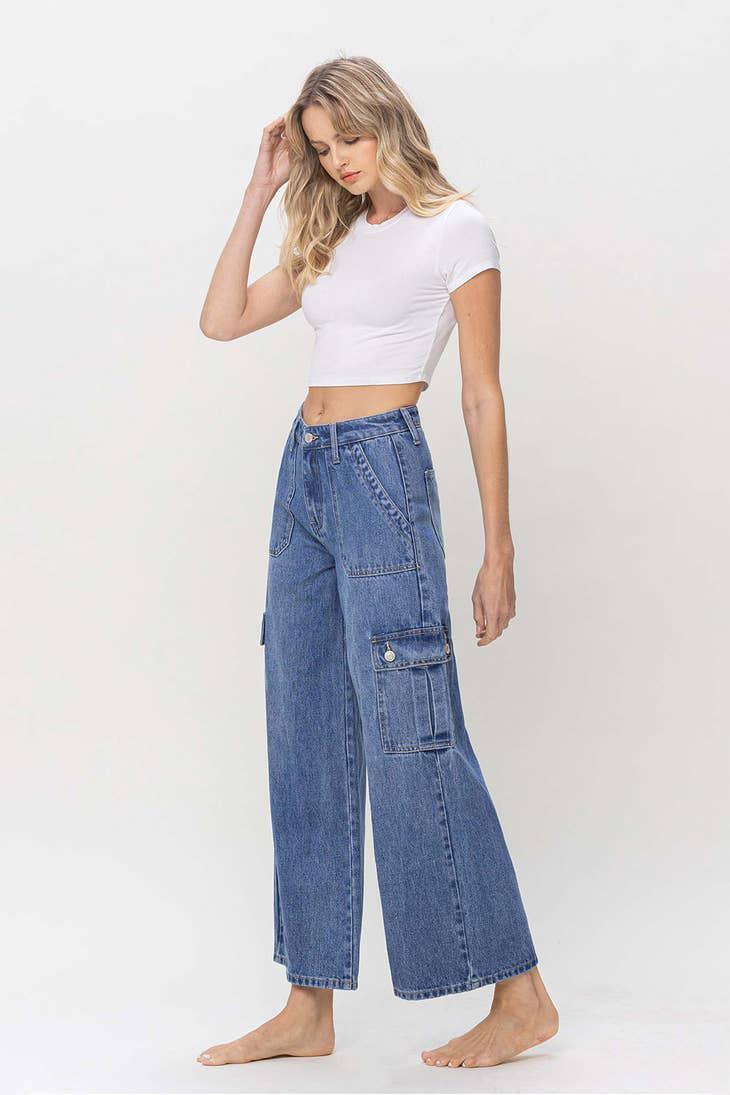 HIGH RISE UTILITY WIDE CARGO PANT - OLIVIA REFRESHED
