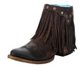 LD BROWN FRINGE ANKLE BOOT A3135