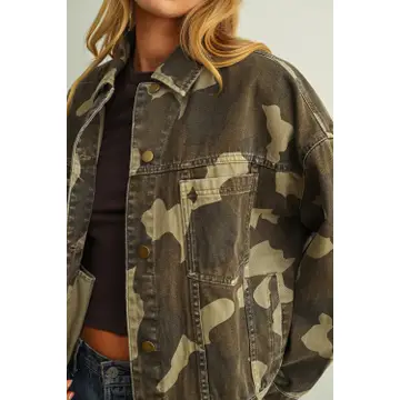 Camo Printed Regular Jacket