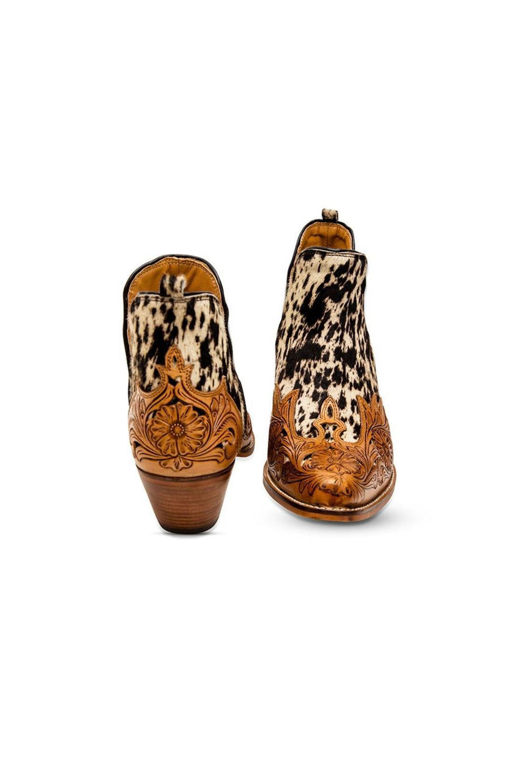 West Street Western Hand Tooled Booties -  S-6935