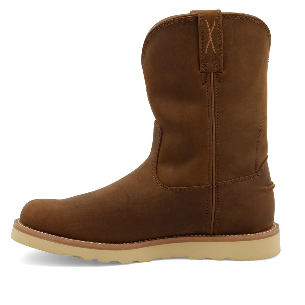 10" Work Pull On Wedge Sole Boot - Distressed Saddle & Saddle MCB0001