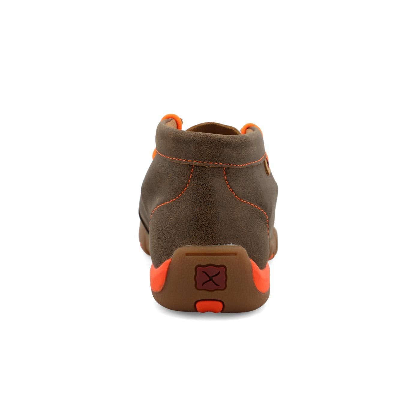 YOUTH DRIVING MOCCASINS - BOMBER/NEON ORANGE YDM0006
