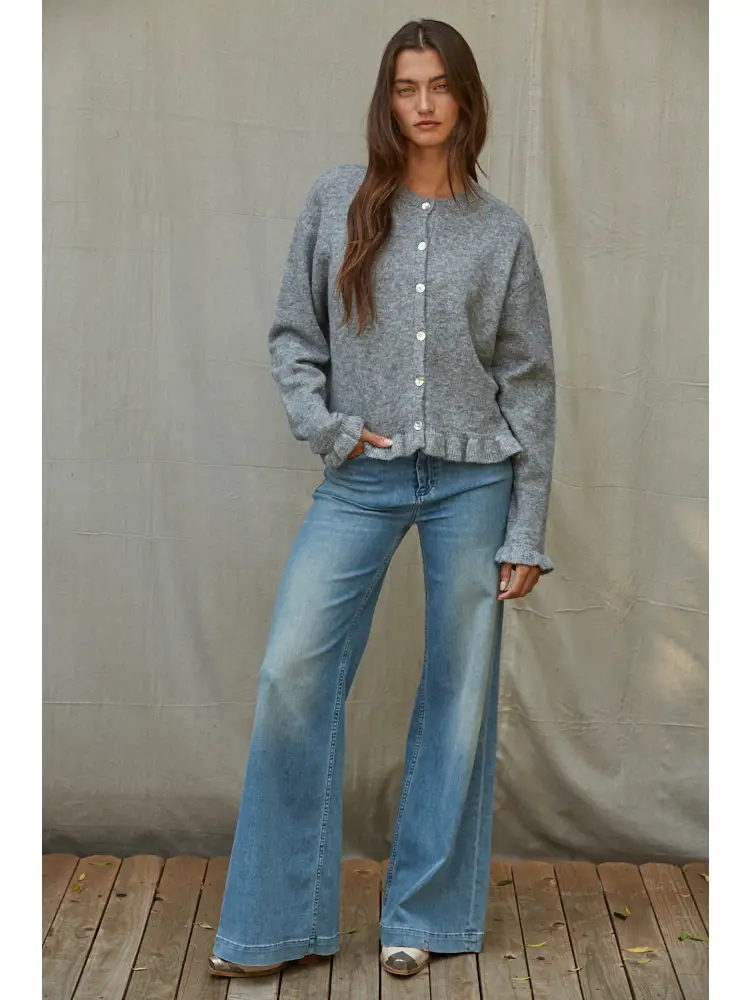 Knit Sweater Buttondown Long Sleeve Cardigan
