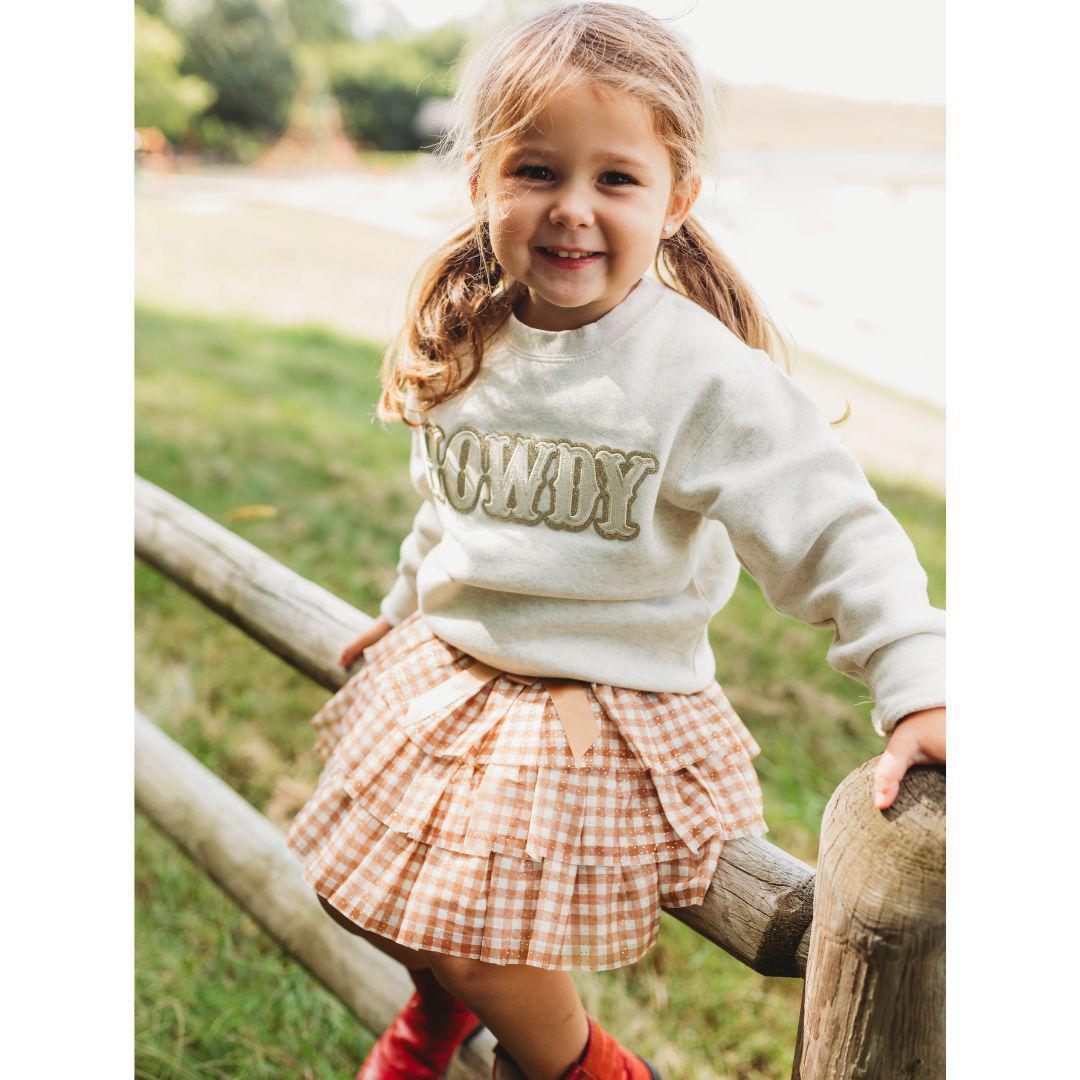Howdy Patch Sweatshirt - Natural - Western Apparel