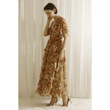Ditsy Floral Print Midi Dress