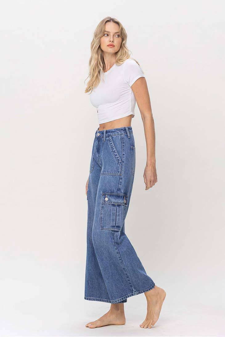 HIGH RISE UTILITY WIDE CARGO PANT - OLIVIA REFRESHED