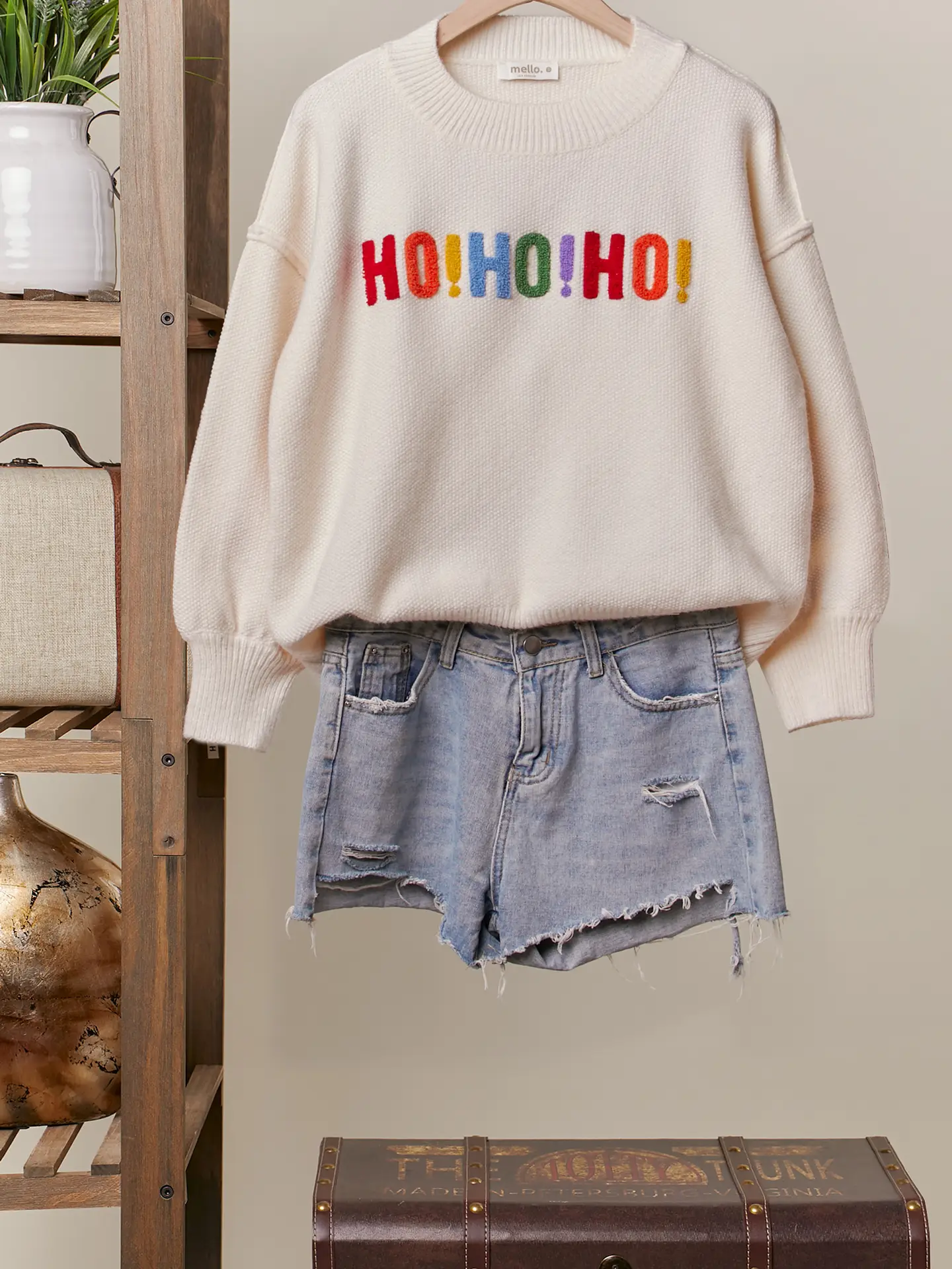 Oversize Christmas Sweater with Lettering
